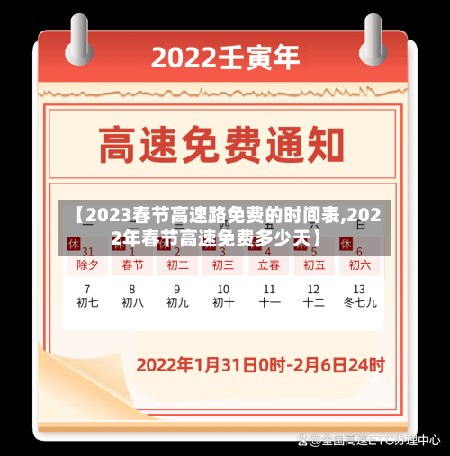 【2023春节高速路免费的时间表,2022年春节高速免费多少天】-第3张图片