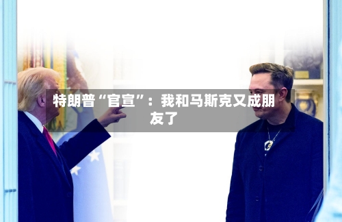 特朗普“官宣	”：我和马斯克又成朋友了-第3张图片
