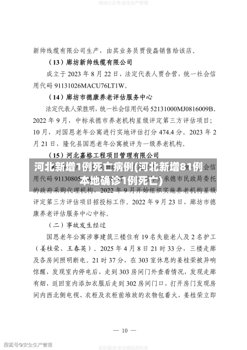 河北新增1例死亡病例(河北新增81例本地确诊1例死亡)