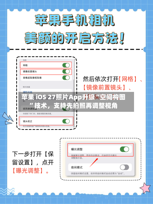 苹果 iOS 27照片App升级“空间构图	”技术，支持先拍照再调整视角-第2张图片