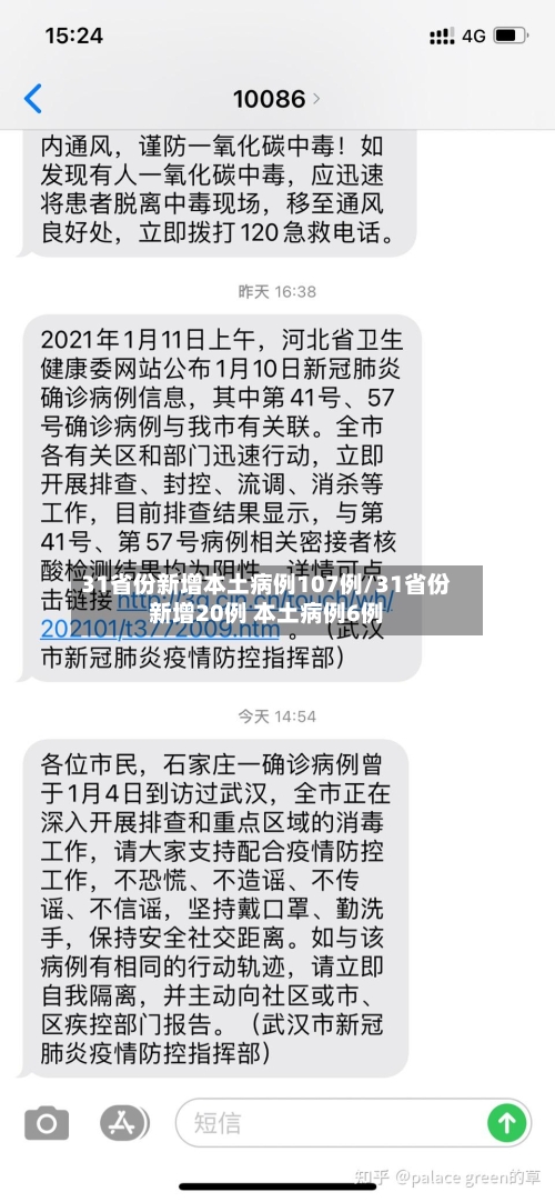 31省份新增本土病例107例/31省份新增20例 本土病例6例-第2张图片