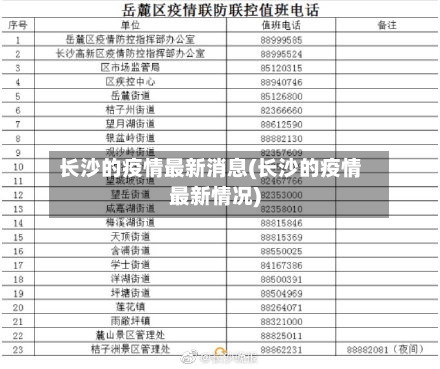 长沙的疫情最新消息(长沙的疫情最新情况)-第3张图片