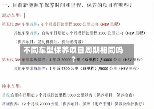 不同车型保养项目周期相同吗？-第2张图片