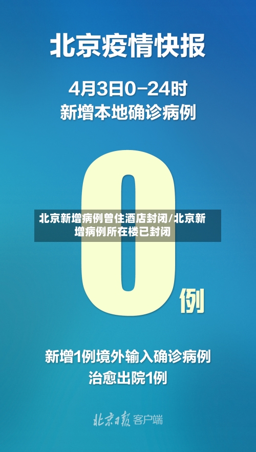 北京新增病例曾住酒店封闭/北京新增病例所在楼已封闭