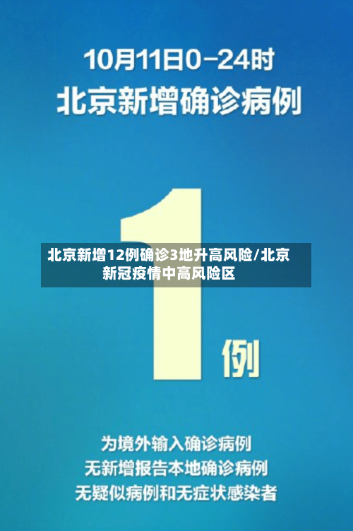 北京新增12例确诊3地升高风险/北京新冠疫情中高风险区