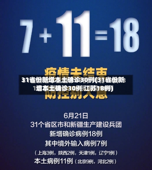 31省份新增本土确诊30例(31省份新增本土确诊30例 江苏18例)