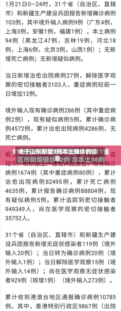 关于山东新增1例本土确诊的信息-第3张图片