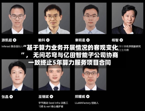 “基于算力业务开展情况的客观变化”	， 无问芯穹与亿田智能子公司协商一致终止5年算力服务项目合同-第2张图片