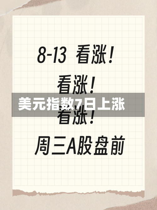 美元指数7日上涨