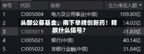 头部公募基金，南下举牌创新药！释放什么信号？-第3张图片