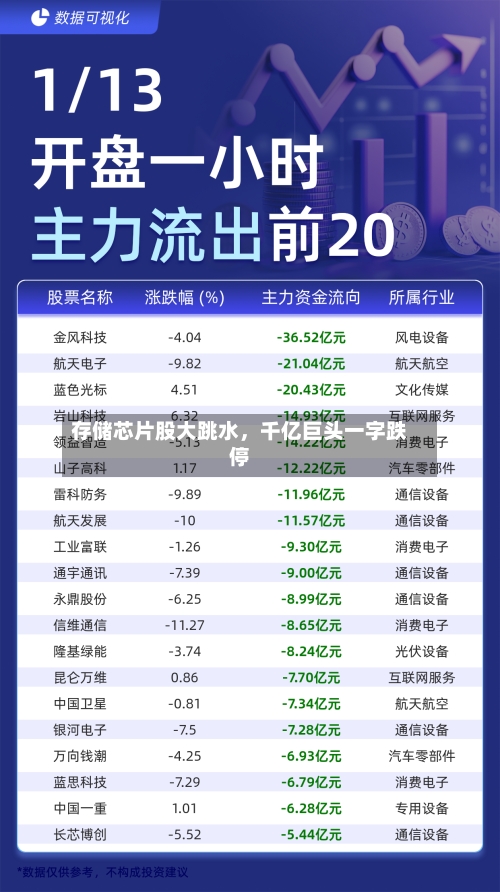 存储芯片股大跳水，千亿巨头一字跌停-第2张图片