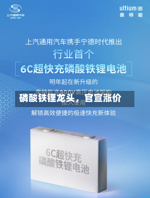 磷酸铁锂龙头，官宣涨价-第2张图片