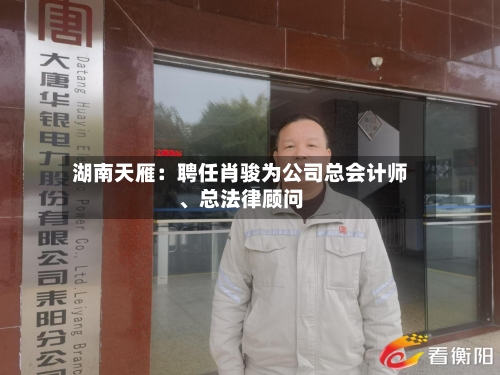 湖南天雁：聘任肖骏为公司总会计师	、总法律顾问-第2张图片