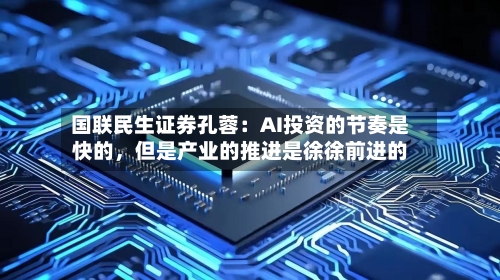 国联民生证券孔蓉：AI投资的节奏是快的	，但是产业的推进是徐徐前进的-第3张图片