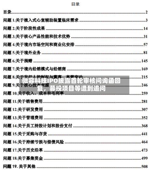 微容科技IPO披露首轮审核问询函回复，募投项目等遭到追问-第2张图片