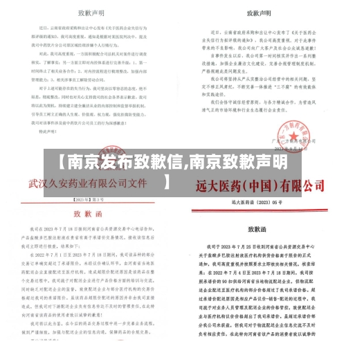 【南京发布致歉信,南京致歉声明】-第1张图片