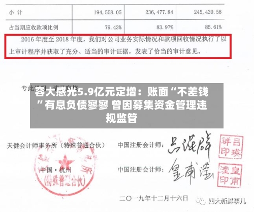 容大感光5.9亿元定增：账面“不差钱”有息负债寥寥 曾因募集资金管理违规监管-第3张图片