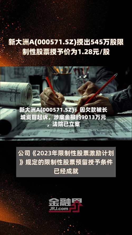 新大洲A(000571.SZ)：因欠款被长城资管起诉，涉案金额约9013万元，法院已立案-第2张图片
