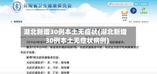 湖北新增30例本土无症状(湖北新增30例本土无症状病例)-第3张图片