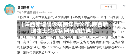【陕西新增确诊病例详情公布,陕西新增本土确诊病例活动轨迹】-第3张图片