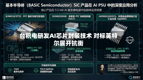 台积电研发AI芯片封装技术 对标英特尔展开抗衡
