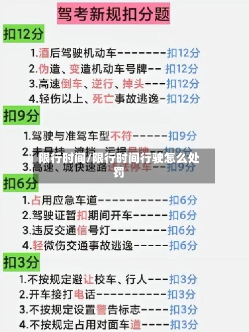 限行时间/限行时间行驶怎么处罚