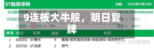 9连板大牛股，明日复牌-第2张图片