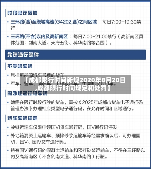 【成都限行时间新规2020年8月20日,成都限行时间规定和处罚】