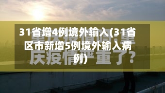 31省增4例境外输入(31省区市新增5例境外输入病例)-第3张图片