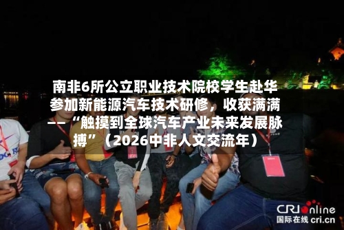 南非6所公立职业技术院校学生赴华参加新能源汽车技术研修，收获满满—— “触摸到全球汽车产业未来发展脉搏	”（2026中非人文交流年）-第2张图片
