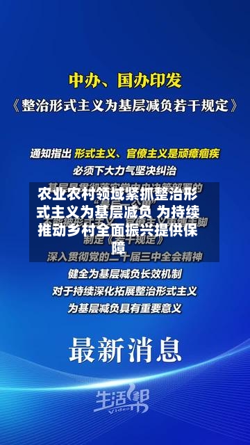 农业农村领域紧抓整治形式主义为基层减负 为持续推动乡村全面振兴提供保障-第3张图片