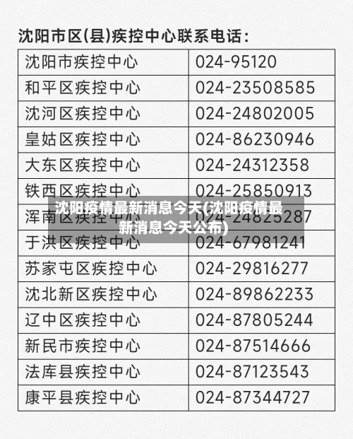 沈阳疫情最新消息今天(沈阳疫情最新消息今天公布)