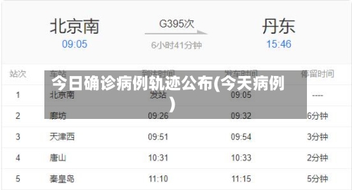 今日确诊病例轨迹公布(今天病例)-第3张图片