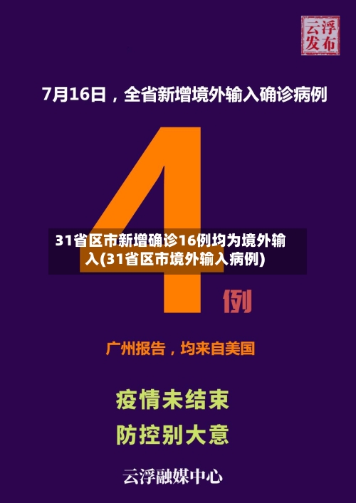 31省区市新增确诊16例均为境外输入(31省区市境外输入病例)