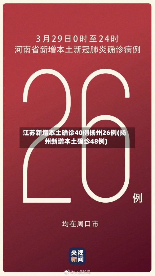 江苏新增本土确诊40例扬州26例(扬州新增本土确诊48例)-第2张图片