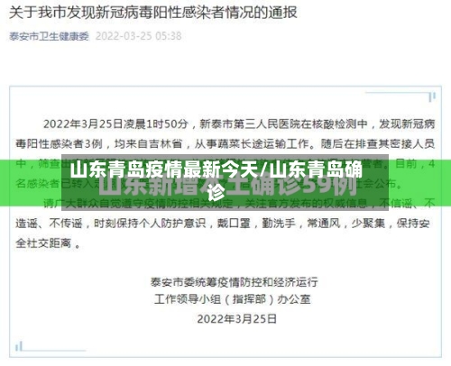 山东青岛疫情最新今天/山东青岛确诊-第3张图片