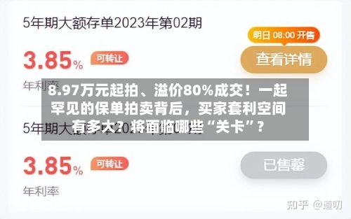 8.97万元起拍、溢价80%成交！一起罕见的保单拍卖背后	，买家套利空间有多大？将面临哪些“关卡”？-第2张图片