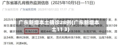 广东新增本土确诊28例(广东新增本土11 3)