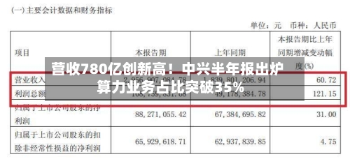 营收780亿创新高!中兴半年报出炉 算力业务占比突破35%-第2张图片