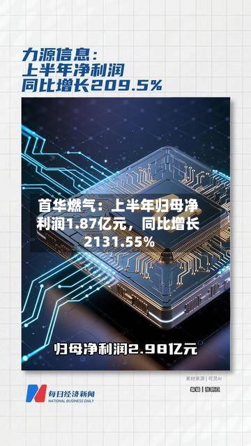 首华燃气：上半年归母净利润1.87亿元，同比增长2131.55%-第2张图片