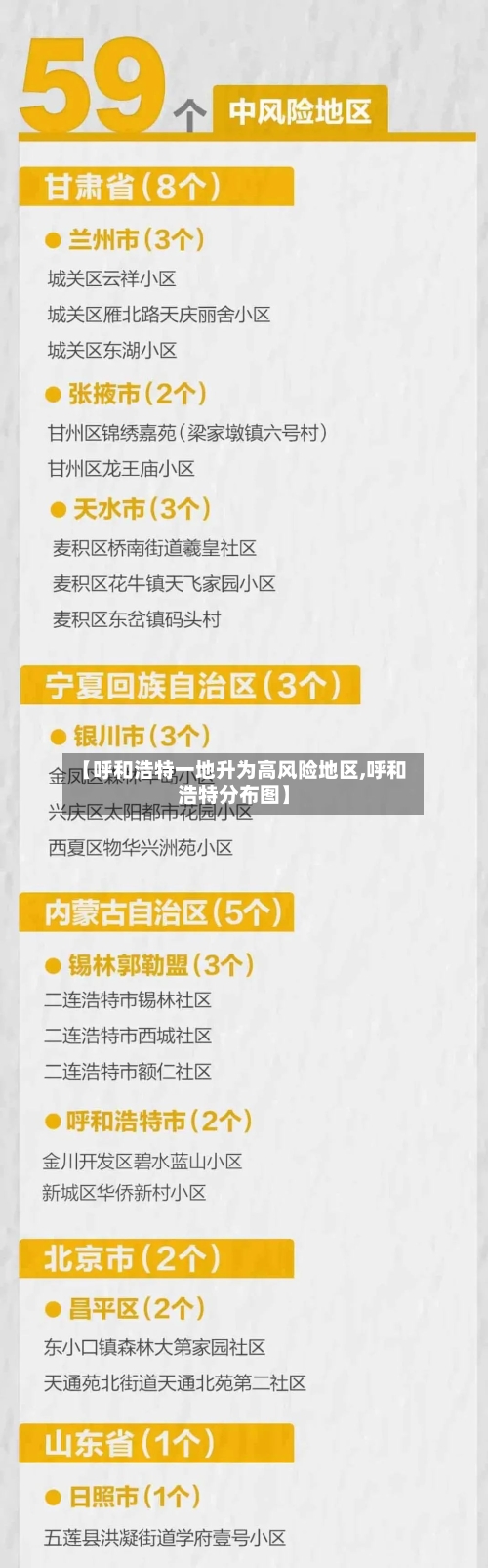 【呼和浩特一地升为高风险地区,呼和浩特分布图】