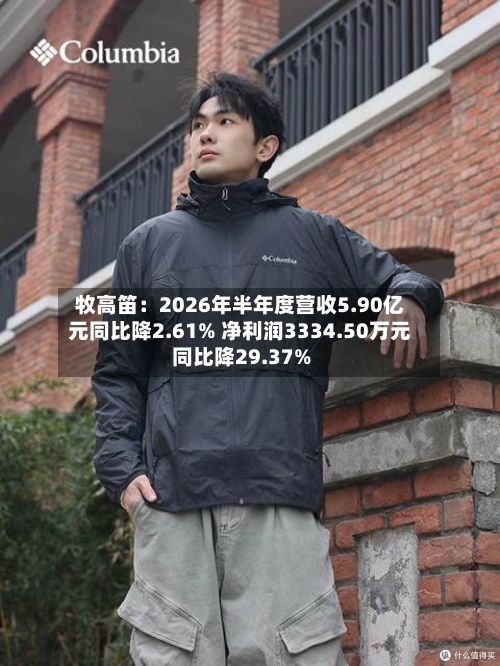 牧高笛:2026年半年度营收5.90亿元同比降2.61% 净利润3334.50万元同比降29.37%-第2张图片