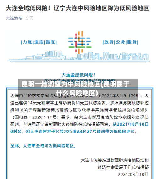 昆明一地调整为中风险地区(昆明属于什么风险地区)