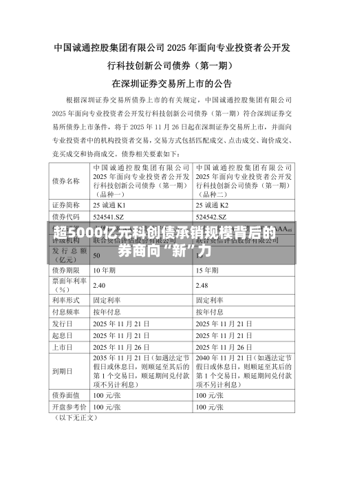 超5000亿元科创债承销规模背后的券商向“新	”力-第3张图片