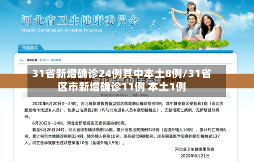 31省新增确诊24例其中本土8例/31省区市新增确诊11例 本土1例-第2张图片
