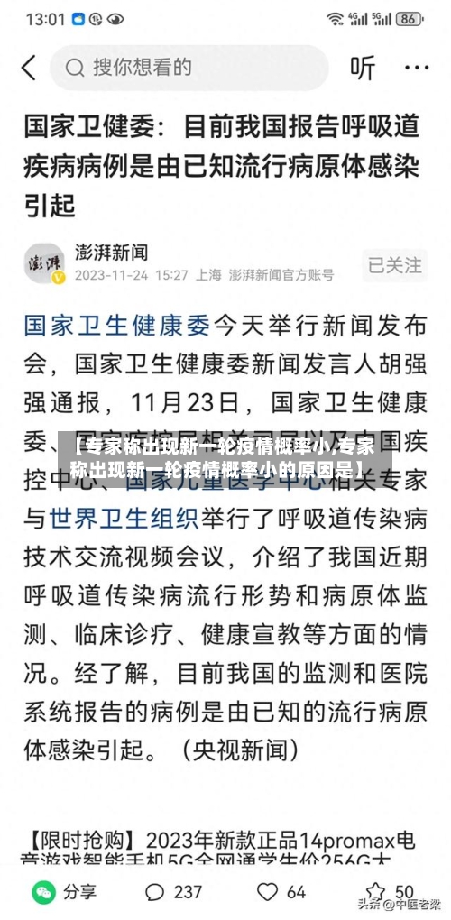 【专家称出现新一轮疫情概率小,专家称出现新一轮疫情概率小的原因是】