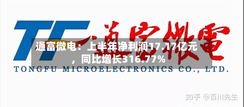 通富微电：上半年净利润17.17亿元，同比增长316.77%