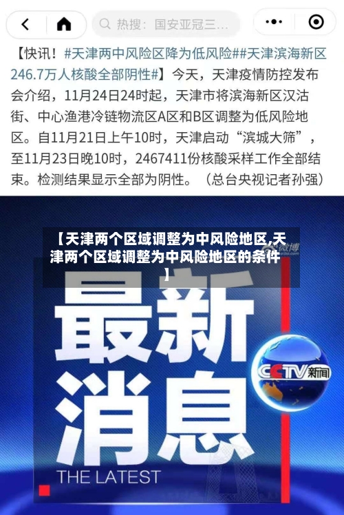 【天津两个区域调整为中风险地区,天津两个区域调整为中风险地区的条件】-第3张图片