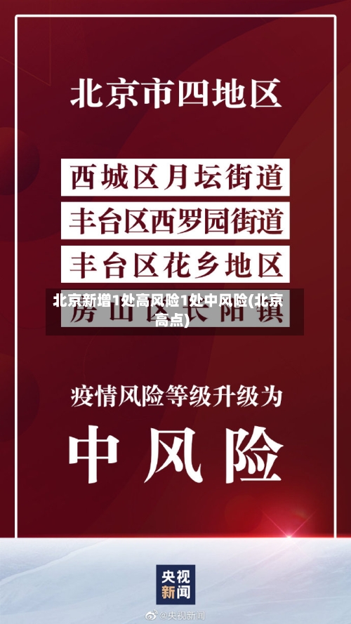 北京新增1处高风险1处中风险(北京高点)