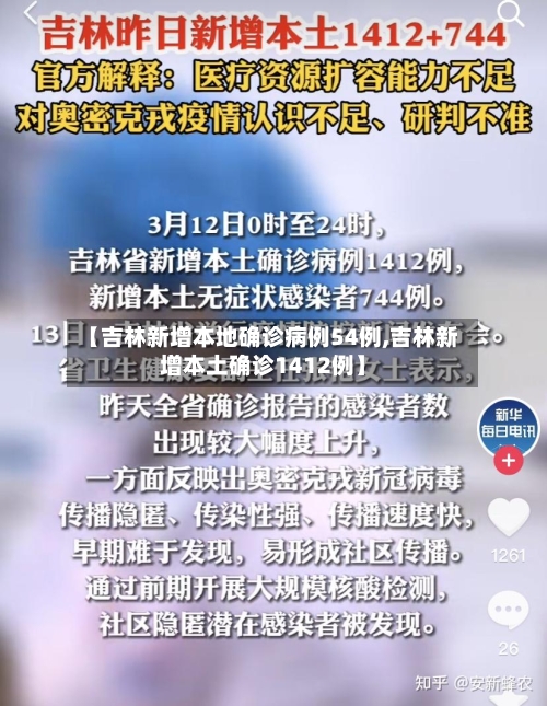【吉林新增本地确诊病例54例,吉林新增本土确诊1412例】-第2张图片